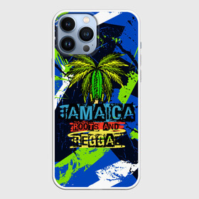 Чехол для iPhone 13 Pro Max с принтом Jamaica Roots and reggae в Петрозаводске,  |  | jamaica | reggae | roots | летняя | лето | надпись | пальма | раста | регги | рэгги | текст | фраза | ямайка