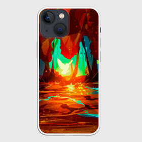 Чехол для iPhone 13 mini с принтом Птица света в волшебном лесу в Петрозаводске,  |  | волшебный лес | волшебство | врт | магия | птица | рисунок | свет | свобода | силуэт | символ