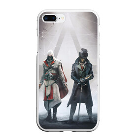 Чехол для iPhone 7Plus/8 Plus матовый с принтом ASSASSIN`S CREED в Петрозаводске, Силикон | Область печати: задняя сторона чехла, без боковых панелей | black flag | brotherhood | chronicles | creed | game | origins | revelations | rogue | syndicate | unity | valhalla | альтаир | ассасин | игры | кинжал | пираты