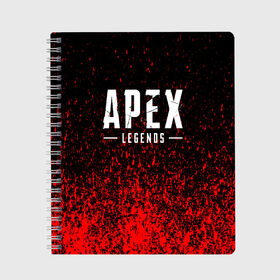 Тетрадь с принтом Apex Legends в Петрозаводске, 100% бумага | 48 листов, плотность листов — 60 г/м2, плотность картонной обложки — 250 г/м2. Листы скреплены сбоку удобной пружинной спиралью. Уголки страниц и обложки скругленные. Цвет линий — светло-серый
 | apex | apex legends | battle | battle royal | bloodhound | titanfall | wraith | апекс | апекс легендс | батл | битва | война | королевская битва | легендс | рояль