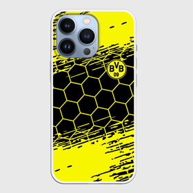 Чехол для iPhone 13 Pro с принтом BORUSSIA. в Петрозаводске,  |  | Тематика изображения на принте: borussia | fc | football | football club | sport | боруссия | боруссия дортмунд | дортмунда | немецкий футбольный клуб | спорт | уефа | униформа | фирменные цвета | фк | футбол | футбольный клуб