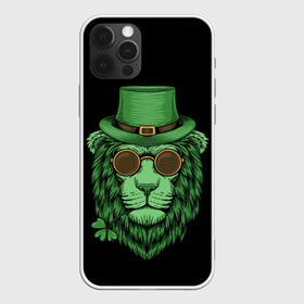 Чехол для iPhone 12 Pro Max с принтом ЛЕВ ИРЛАНДЕЦ в Петрозаводске, Силикон |  | irish | lion | pride | зеленый | ирландия | клевер | лев | прайд | царь зверей | шляпа