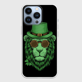 Чехол для iPhone 13 Pro с принтом ЛЕВ ИРЛАНДЕЦ в Петрозаводске,  |  | irish | lion | pride | зеленый | ирландия | клевер | лев | прайд | царь зверей | шляпа