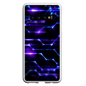 Чехол для Samsung Galaxy S10 с принтом Технологии будущее нано броня в Петрозаводске, Силикон | Область печати: задняя сторона чехла, без боковых панелей | блоки | броня | будущее | геометрия | детали | линии | нано | неон | программистам | свет | синий | схема | текстура | техно | технологии | ультра | фиолетовый