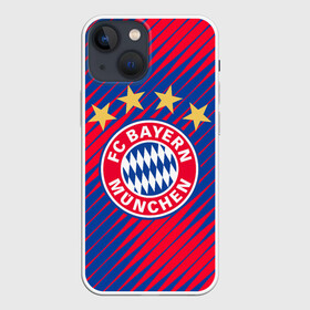 Чехол для iPhone 13 mini с принтом BAYERN MUNCHEN. в Петрозаводске,  |  | fc | fc bayern munich | football | football club | sport | клуб германии | мюнхен | немецкий футбольный клуб | спорт | уефа | униформа | фирменные цвета | фк | футбол | футбольный клуб | футбольный клуб бавария