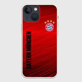 Чехол для iPhone 13 mini с принтом BAYERN MUNCHEN. в Петрозаводске,  |  | fc | fc bayern munich | football | football club | sport | клуб германии | мюнхен | немецкий футбольный клуб | спорт | уефа | униформа | фирменные цвета | фк | футбол | футбольный клуб | футбольный клуб бавария