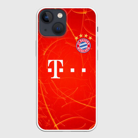 Чехол для iPhone 13 mini с принтом BAYERN MUNCHEN. в Петрозаводске,  |  | fc | fc bayern munich | football | football club | sport | клуб германии | мюнхен | немецкий футбольный клуб | спорт | уефа | униформа | фирменные цвета | фк | футбол | футбольный клуб | футбольный клуб бавария