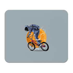 Коврик для мышки прямоугольный с принтом Космический велосипедист (Z) в Петрозаводске, натуральный каучук | размер 230 х 185 мм; запечатка лицевой стороны | bicycle | bicyclist | bike | biker | bmx | cycle | galaxy | moon | rider | space | stars | байкер | бмх | вело | велогонщик | велосепедист | велосипед | велоспорт | гонщик | космос | луна
