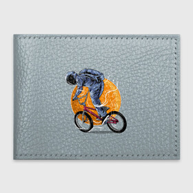 Обложка для студенческого билета с принтом Космический велосипедист (Z) в Петрозаводске, натуральная кожа | Размер: 11*8 см; Печать на всей внешней стороне | Тематика изображения на принте: bicycle | bicyclist | bike | biker | bmx | cycle | galaxy | moon | rider | space | stars | байкер | бмх | вело | велогонщик | велосепедист | велосипед | велоспорт | гонщик | космос | луна