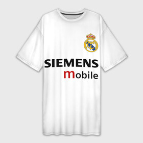 Платье-футболка 3D с принтом Рауль Реал Мадрид в Петрозаводске,  |  | 7 | raul | real madrid | испанский футбольный клуб | ла лига | легенда реала | логотип реала | нападающий | номер 7 | рауль | реал мадрид | сименс мобайл | эмблема реала