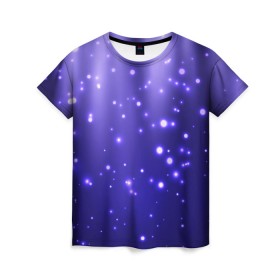 Женская футболка 3D с принтом Мерцающие Светлячки в Петрозаводске, 100% полиэфир ( синтетическое хлопкоподобное полотно) | прямой крой, круглый вырез горловины, длина до линии бедер | stars | блестки | брызги | вода | водопад | вселенная | галактика | глубина | горошек | градиент | звездные | звездопад | космос | краски | лагуна | море | неоновый | ночь | огоньки | океан | переливы