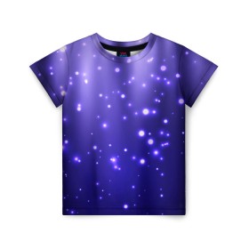 Детская футболка 3D с принтом Мерцающие Светлячки в Петрозаводске, 100% гипоаллергенный полиэфир | прямой крой, круглый вырез горловины, длина до линии бедер, чуть спущенное плечо, ткань немного тянется | stars | блестки | брызги | вода | водопад | вселенная | галактика | глубина | горошек | градиент | звездные | звездопад | космос | краски | лагуна | море | неоновый | ночь | огоньки | океан | переливы