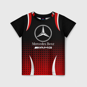 Детская футболка 3D с принтом Mercedes-Benz в Петрозаводске, 100% гипоаллергенный полиэфир | прямой крой, круглый вырез горловины, длина до линии бедер, чуть спущенное плечо, ткань немного тянется | Тематика изображения на принте: amg | mercedes | mercedes значок | mercedes лого | mercedes марка | амг | бенц | лого автомобиля | логотип мерседес | мерин | мерс | мерседес | мерседес бенз | мерседес лого | мерседес эмблема