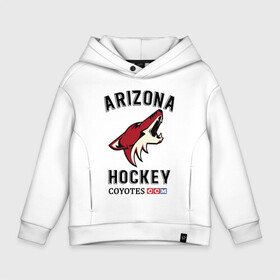 Детское худи Oversize хлопок с принтом ARIZONA COYOTES в Петрозаводске, френч-терри — 70% хлопок, 30% полиэстер. Мягкий теплый начес внутри —100% хлопок | боковые карманы, эластичные манжеты и нижняя кромка, капюшон на магнитной кнопке | arizona | coyotes | game | hockey | nhl | usa | аризона | игра | койоты | нхл | спорт | сша | шайбу