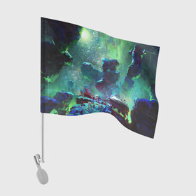 Флаг для автомобиля с принтом КОСМОС:КОСМОНАВТ(S) в Петрозаводске, 100% полиэстер | Размер: 30*21 см | cosmonavt | galaxy | nasa | nebula | space | star | абстракция | астронавт | вселенная | галактика | звезда | звезды | космический | космонавт | наса | планеты | скафандр