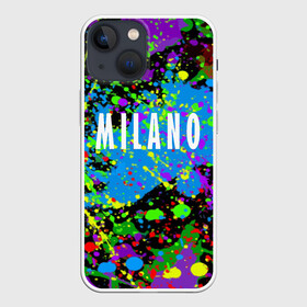 Чехол для iPhone 13 mini с принтом Milano в Петрозаводске,  |  | fashion | italy | milano | paint | vanguard | авангард | италия | краска | милан | мода | надпись | текст | фраза