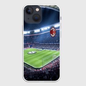 Чехол для iPhone 13 mini с принтом FC MILAN. в Петрозаводске,  |  | championship | fc | football | footer | soccer | socker | sport | европейская лига | одежда | спорт | спортивный | униформа | футбол | футбольный клуб | чемпионат