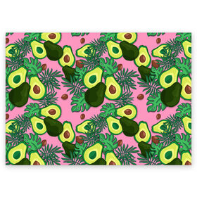 Поздравительная открытка с принтом avocado в Петрозаводске, 100% бумага | плотность бумаги 280 г/м2, матовая, на обратной стороне линовка и место для марки
 | avocado | авокадо | веганство | вегетарианство | еда | зеленый | земля | зож | листья | овощи | позиция | природа | фрукты