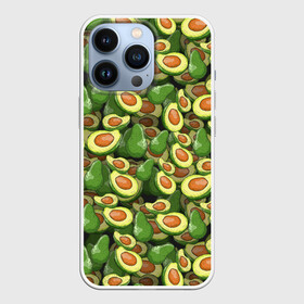 Чехол для iPhone 13 Pro с принтом avocado в Петрозаводске,  |  | Тематика изображения на принте: avocado | авокадо | веганство | вегетарианство | еда | зеленый | земля | зож | листья | овощи | позиция | природа | фрукты