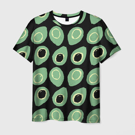 Мужская футболка 3D с принтом avocado в Петрозаводске, 100% полиэфир | прямой крой, круглый вырез горловины, длина до линии бедер | avocado | авокадо | веганство | вегетарианство | еда | зеленый | земля | зож | листья | овощи | позиция | природа | фрукты