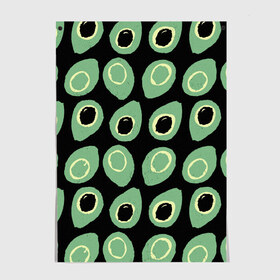 Постер с принтом avocado в Петрозаводске, 100% бумага
 | бумага, плотность 150 мг. Матовая, но за счет высокого коэффициента гладкости имеет небольшой блеск и дает на свету блики, но в отличии от глянцевой бумаги не покрыта лаком | avocado | авокадо | веганство | вегетарианство | еда | зеленый | земля | зож | листья | овощи | позиция | природа | фрукты