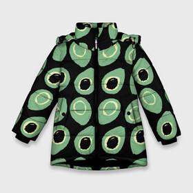 Зимняя куртка для девочек 3D с принтом avocado в Петрозаводске, ткань верха — 100% полиэстер; подклад — 100% полиэстер, утеплитель — 100% полиэстер. | длина ниже бедра, удлиненная спинка, воротник стойка и отстегивающийся капюшон. Есть боковые карманы с листочкой на кнопках, утяжки по низу изделия и внутренний карман на молнии. 

Предусмотрены светоотражающий принт на спинке, радужный светоотражающий элемент на пуллере молнии и на резинке для утяжки. | avocado | авокадо | веганство | вегетарианство | еда | зеленый | земля | зож | листья | овощи | позиция | природа | фрукты