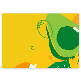 Поздравительная открытка с принтом авокадо в Петрозаводске, 100% бумага | плотность бумаги 280 г/м2, матовая, на обратной стороне линовка и место для марки
 | avocado | авокадо | веганство | вегетарианство | еда | зеленый | земля | зож | листья | овощи | позиция | природа | фрукты