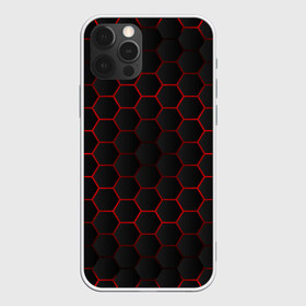 Чехол для iPhone 12 Pro Max с принтом 3D black & red в Петрозаводске, Силикон |  | Тематика изображения на принте: 3d кубики | 3д кубики | sport | абстракция | брызги | краска | кубики | линии | паттерн | спорт | спортивная | спортивный стиль | стиль | текстуры | тренировка | узор