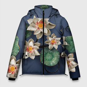 Мужская зимняя куртка 3D с принтом 3D стеклянные цветы в Петрозаводске, верх — 100% полиэстер; подкладка — 100% полиэстер; утеплитель — 100% полиэстер | длина ниже бедра, свободный силуэт Оверсайз. Есть воротник-стойка, отстегивающийся капюшон и ветрозащитная планка. 

Боковые карманы с листочкой на кнопках и внутренний карман на молнии. | весна | дача | летние цветы | летняя | лето | паттерн | розы | сад | свежесть | текстуры | узор | цветы