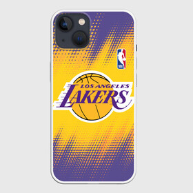 Чехол для iPhone 13 с принтом Los Angeles Lakers в Петрозаводске,  |  | basketball | game | lakers | los angeles | los angeles lakers | nba | sport | баскетбол | игра | лейкерс | лос анджелес | лос анджелес лейкерс | нба | спорт