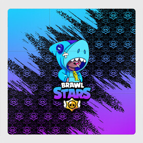 Магнитный плакат 3Х3 с принтом BRAWL STARS LEON SHARK в Петрозаводске, Полимерный материал с магнитным слоем | 9 деталей размером 9*9 см | bibi | brawl | brawl stars | crow | leon | stars | бравл | бравл старс | браво старс | игра | компьютерная | кров | леон | онлайн | старс