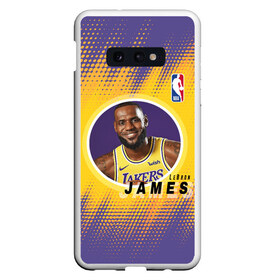 Чехол для Samsung S10E с принтом LeBron James в Петрозаводске, Силикон | Область печати: задняя сторона чехла, без боковых панелей | Тематика изображения на принте: basketball | game | james | lakers | lebron | lebron james | los angeles | los angeles lakers | nba | player | sport | баскетбол | баскетболист | джеймс | игра | игрок | леброн | леброн джеймс | лейкерс | лос анджелес | лос анджелес лейке