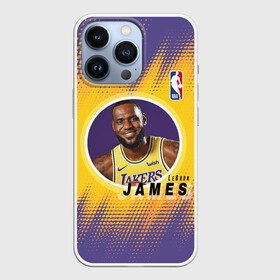 Чехол для iPhone 13 Pro с принтом LeBron James в Петрозаводске,  |  | Тематика изображения на принте: basketball | game | james | lakers | lebron | lebron james | los angeles | los angeles lakers | nba | player | sport | баскетбол | баскетболист | джеймс | игра | игрок | леброн | леброн джеймс | лейкерс | лос анджелес | лос анджелес лейке