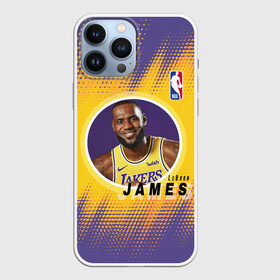 Чехол для iPhone 13 Pro Max с принтом LeBron James в Петрозаводске,  |  | Тематика изображения на принте: basketball | game | james | lakers | lebron | lebron james | los angeles | los angeles lakers | nba | player | sport | баскетбол | баскетболист | джеймс | игра | игрок | леброн | леброн джеймс | лейкерс | лос анджелес | лос анджелес лейке