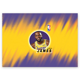 Поздравительная открытка с принтом LeBron James в Петрозаводске, 100% бумага | плотность бумаги 280 г/м2, матовая, на обратной стороне линовка и место для марки
 | Тематика изображения на принте: basketball | game | james | lakers | lebron | lebron james | los angeles | los angeles lakers | nba | player | sport | баскетбол | баскетболист | джеймс | игра | игрок | леброн | леброн джеймс | лейкерс | лос анджелес | лос анджелес лейке