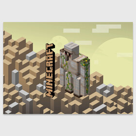 Поздравительная открытка с принтом Minecraft в Петрозаводске, 100% бумага | плотность бумаги 280 г/м2, матовая, на обратной стороне линовка и место для марки
 | minecraft | копатель | кубики | майкрафт | майнкрафт | мморг | мультиплеер | пиксели | пиксельная игра | развивающая игра | рпг | строительство | стройка