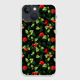 Чехол для iPhone 13 mini с принтом Цветочный сад в Петрозаводске,  |  | весна | дача | летние цветы | летняя | лето | паттерн | розы | сад | свежесть | текстуры | узор | цветы