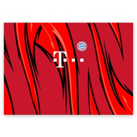 Поздравительная открытка с принтом ФК Бавария Мюнхен в Петрозаводске, 100% бумага | плотность бумаги 280 г/м2, матовая, на обратной стороне линовка и место для марки
 | juventus | lfc | sport | бавария | мюнхен | спорт | фк | футбол
