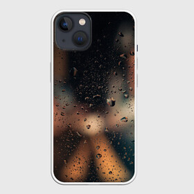 Чехол для iPhone 13 с принтом Капли на стекле брызги вечер в Петрозаводске,  |  | абстракция | блики | боке | брызги | вечер | вода | город | градиент | дождь | капли | капли на стекле | круги | лето | природа | роса | свет | симметрия | темный | фото