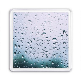Магнит 55*55 с принтом Капли окно стекло дождь серо в Петрозаводске, Пластик | Размер: 65*65 мм; Размер печати: 55*55 мм | Тематика изображения на принте: абстракция | блики | боке | брызги | вечер | вода | градиент | дача | дождь | капли | капли на стекле | лес | лето | мрачно | окно | природа | роса | свет | силуэты | симметрия | текстура | темный | фото