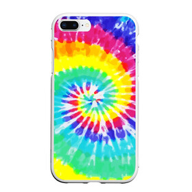 Чехол для iPhone 7Plus/8 Plus матовый с принтом TIE-DYE СТЕНА в Петрозаводске, Силикон | Область печати: задняя сторона чехла, без боковых панелей | Тематика изображения на принте: abstract | abstraction | color | geometry | paitnt | psy | абстракция | геометрия | краски | неоновые | психоделика