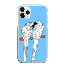 Чехол для iPhone 11 Pro матовый с принтом Белые попугаи в Петрозаводске, Силикон |  | bird | parrot | tropical | wings | азия | ара | джунгли | дикие | животные | клюв | крылья | латинская | летние | лето | небесный | острова | отдых | пальмы | перья | попугаи | попугай | птица | птичка | райские | тропики