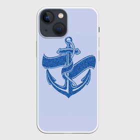 Чехол для iPhone 13 mini с принтом Якорь(ВМФ) в Петрозаводске,  |  | вмф | военно морской флот | день вмф | корабли | море | праздник вмф