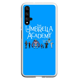 Чехол для Honor 20 с принтом The umbrella academy в Петрозаводске, Силикон | Область печати: задняя сторона чехла, без боковых панелей | dark horse comics | netflix | the umbrella academy | umbrella | академия амбрелла | белая скрипка | бен харгривз | комикс | комильфо | космобой | кракен | реджинальд харгривз | сеанс | слух