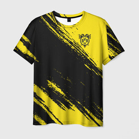 Мужская футболка 3D с принтом Borussia в Петрозаводске, 100% полиэфир | прямой крой, круглый вырез горловины, длина до линии бедер | borussia | dortmund | juventus | lfc | sport | спорт | фк | футбол