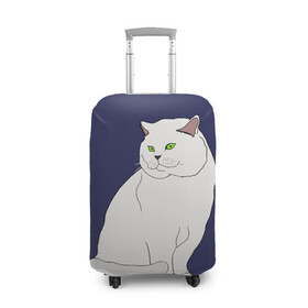 Чехол для чемодана 3D с принтом Белый британский котик в Петрозаводске, 86% полиэфир, 14% спандекс | двустороннее нанесение принта, прорези для ручек и колес | cat | cute | kitten | meow | британец | британский | взгляд | друзья | животные | зверек | зверюшки | каваи | киска | котенок | котик | коты | котята | кошак | кошечки | кошки | лапы | милые | мордочка | мяу | няшные
