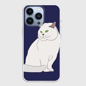 Чехол для iPhone 13 Pro с принтом Белый британский котик в Петрозаводске,  |  | cat | cute | kitten | meow | британец | британский | взгляд | друзья | животные | зверек | зверюшки | каваи | киска | котенок | котик | коты | котята | кошак | кошечки | кошки | лапы | милые | мордочка | мяу | няшные