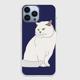 Чехол для iPhone 13 Pro Max с принтом Белый британский котик в Петрозаводске,  |  | cat | cute | kitten | meow | британец | британский | взгляд | друзья | животные | зверек | зверюшки | каваи | киска | котенок | котик | коты | котята | кошак | кошечки | кошки | лапы | милые | мордочка | мяу | няшные