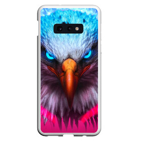 Чехол для Samsung S10E с принтом Взгляд орла (Eagle gaze) в Петрозаводске, Силикон | Область печати: задняя сторона чехла, без боковых панелей | альтаир | америка | белгород | беркут | взгляд | герб | глаз | глаза | гнездо | город | дальнозоркость | зоркость | клюв | крыло | крылья | лира | монета | монтана | небо | нос | ореол | орлов | перо | полёт