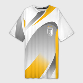 Платье-футболка 3D с принтом Juventus Uniform в Петрозаводске,  |  | Тематика изображения на принте: fc | football | fotball club | juventus | juventus uniform | sport | спорт | спортивные | униформа | фирменые цвета | фк | футбол | футбольный клуб | ювентус | ювентус униформа